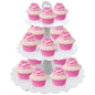 White Cupcake Stand Tower, 3-Tier Cardboard Dessert Display with Heart Handle,Perfect for Birthday Baby Shower Wedding Tea Party Graduation, Easy 60-Second Assembly, Holds 12+Cupcakes (1-Pack) - color: White 1 Pack