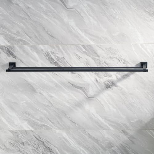 Miyili Matte Black Double Bath Towel Bar 36-Inch Stainless Steel Hand Towel Rack for Bathroom Wall Mount, A02B90B - color: Matte Black, size: 36-Inch