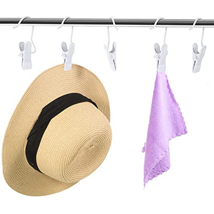 Hotop 48 Pieces Boot Hanger Clips for Closet, Laundry Hanging Hooks Heavy Duty Clips Boot Holder Portable Single Hooks Space Saving for Pants Jeans Clothes Hats Tall Towels (White) - color: White