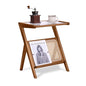 Tiita Rattan Nightstand Side Table, Bamboo Accent Bedside Tables, Glass Coffee Tables, Boho Wooden End Table with Storage for Small Space, Living Room and Bedroom - color: Rattan-s-brown