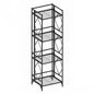 Nature's Rhythm 4-Tier Metal Storage Rack, Basement Storage Room Closet Shelving Utility Shelf Adjustable Garage Shelving Metal Shelving Unit (12.84 x 11.27 x 44.80inch, Black) - size: 4-Tier