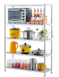 susunnus Stainless Steel Shelves 39.4in-5 Tier, Stainless Steel Shelf Organizer, Kitchen Storage Shelves, Artistic Texture, Pragmatic & Sturdy & Waterproof - size: 39.4in*13.8in-5T