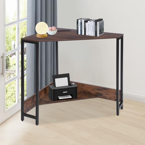 Corner Desk with Outlets, Small Desk for Limited Space, Modern Design with USB Ports and Power Sockets, Easy Assembly, Sturdy Construction for Home Office