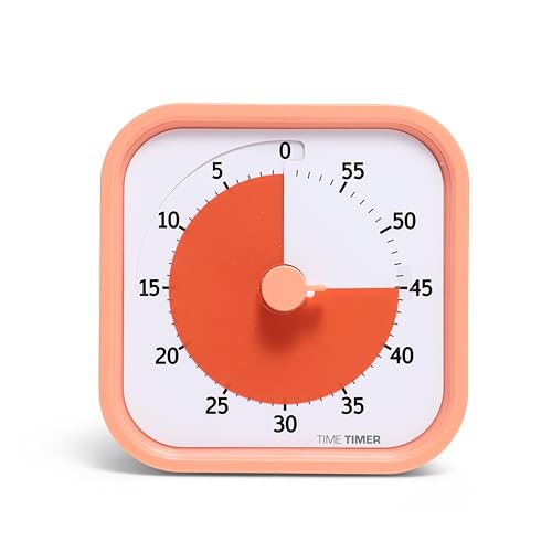 TIME TIMER Home MOD – 60-Minute Visual Timer, Homeschool Supplies Study Tool, Timer for Desk, Office, and Meetings with Silent Operation (Dreamsicle Orange) - color: Orange Dreamsicle, size: 3.47 Inch, style: Timer