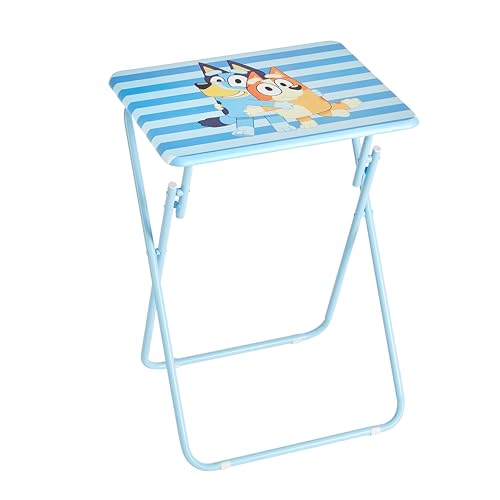 Bluey Folding Tray Table,Portable Snack & Laptop Table, Compact Space-Saving Design for Kids & Teens, Lightweight Indoor Table for Bedroom, Dorm, or Playroom - color: Bluey