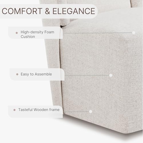 KISLOT Upholstered Dining Chairs Set of 4 with Casters, Wingback Modern Side Armless Deskchair with Rollers for Diningroom Bedroom Livingroom Reading Room, Linen Fabric - color: A Linen Fabric, size: Set of 4