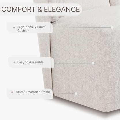KISLOT Upholstered Dining Chairs Set of 4 with Casters, Wingback Modern Side Armless Deskchair with Rollers for Diningroom Bedroom Livingroom Reading Room, Linen Fabric - color: A Linen Fabric, size: Set of 4