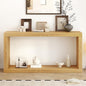 JOSHEN 60" Entryway Hallway Shelf Table, Easy-Assembly Square Table, Stable Space-Saving for Living Room, Natural - color: Natural