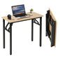 Panana Small Foldable Computer Desk, 31.5 inch Folding Home Office Desk for Small Spaces, Modern Simple Style for Home, Office, Study, Writing, No Assembly Required (Natural Wood, 31.5" x 15.7") - color: Natural Wood