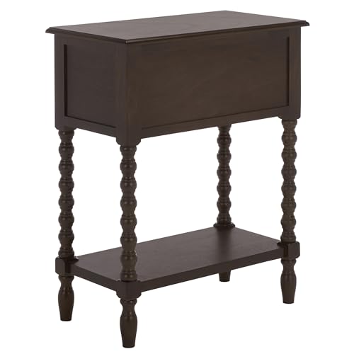 SAFAVIEH Furniture - Athena 3-Drawer Console Table - Dark Chocolate - Solid Wood - Farmhouse Classic Design - Ideal for Entryway, Living Room, Hallway, 23.5" W x 13" D x 29.5" H (CNS5703D) - color: Dark Chocolate
