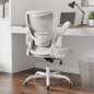 MUXX.STIL Office Chair, PU Leather Ergonomic Desk Chair with Adjustable Lumbar Support and Flip up Armrest, Breathable Mesh Computer Chair for Home Office, Khaki - color: Cream Khaki (Pu Leather Seat)