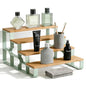 Countertop Perfume Organizer, Cologne Stand for Perfume Bottles, 4-Tier | Practical Water-resistant Bamboo Bathroom Makeup Essentials, Space Saving, Wipe Clean, Simple Assembly,Mengbu(W=14.2”) - size: 4 Tier