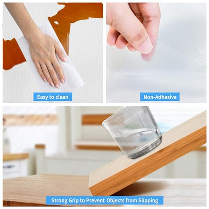 Bloss Drawer and Shelf Liners，Non Adhesive EVA Drawer Mat Cabinet Liners Roll-(17.7 Inch x 20 FT)-for Bathroom, Kitchen, Desks, Deco Shelves-Clear - color: Clear, size: 17.7"W x 236"L