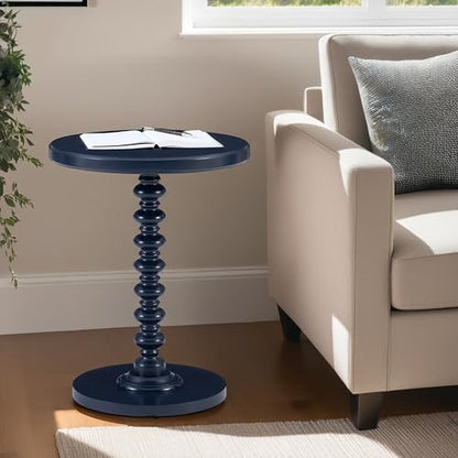 Powell Furniture Round Spindle Table, Black 17 x 22.25 x 17 - color: Black