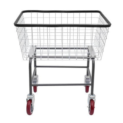 Wire Laundry Basket with Wheels, Laundry Metal Cart with Wheels for Homes Hotels Bathrooms Laundries Clothes Storage, 50kg/110lbs Load Capacity, 23.23 * 22.05 * 11.81in