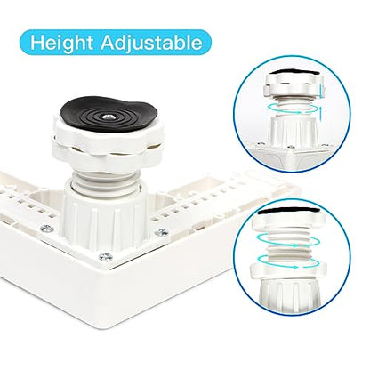 Nefish Mini Fridge Stand Adjustable Refrigerator Stand with 4 Strong Feet Universal Appliance Stand Base Heavy Duty Washer and Dryer Stand Laundry Pedestal Multi-Functional Base (White) - style: White-4 Feet