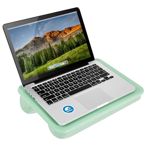 LAPGEAR Compact Lap Desk – Sage Green, Fits 14" Laptops - color: Sage Green, size: 14″ Laptop (Compact)