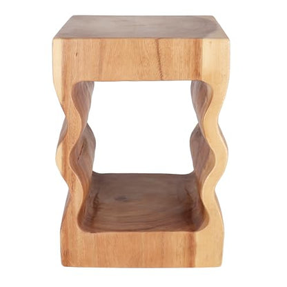 Rutledge & King Wooden End Table - Unique Wooden Side Table - Mid Century Side Table - Saur Wood Decor - Small Accent Table - Mid Century Modern - color: Natural, style: Bozeman