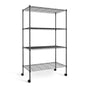 Simple Deluxe Heavy Duty 4-Tier Storage Shelving Unit, 35.83" W x 13.98" D x 55.91" H, 1000 Lbs Loading Capacity, Black - color: Black, size: 4-Tier, 36"W x 14"D x 56"H