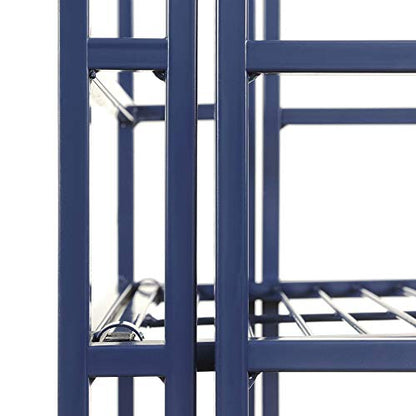 Convenience Concepts Xtra Storage Shelves - 2 Tier Folding Metal Organizer Shelf for Office, Closet, Laundry Room, Garage, Kitchen, Bathroom, & Bedroom, No Tools Assembly, Cobalt Blue - color: Cobalt Blue