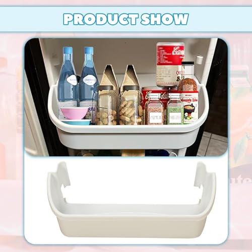 Kojem 240323001 Refrigerator Door Shelf Bin Compatible with Frigidaire Refrigerator Replacement for 240323007 240363707 891286 PS430206 - White 2PCS