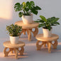 3 Pcs Wooden Plant Stand Indoor 8/9/11",Light Wood,Low - color: Light Wood
