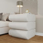 IKuinen Nightstand, Minimalist Bedside Table with 3 Solid Wood Drawer, Night Stands with Microfiber Leather, End Table for Bedroom-White - size: 3 Drawers
