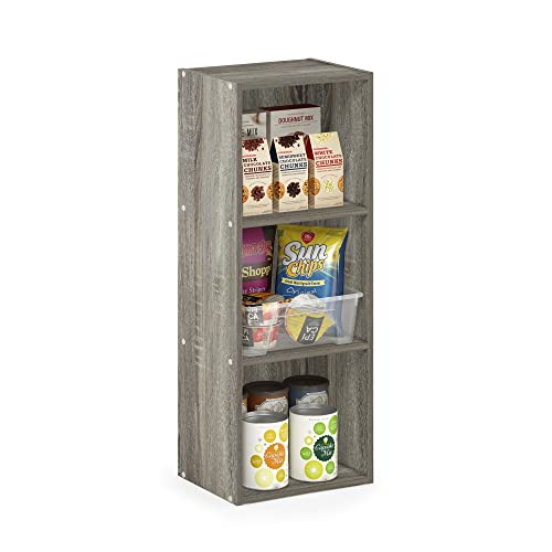 Furinno Pasir 3-Tier No Tool Assembly Open Shelf Bookcase, French Oak - color: French Oak, size: 3-Tier Cube No Tool