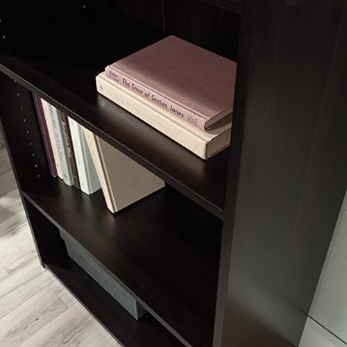 Sauder Beginnings 3-Shelf Bookcase, Bookshelf with Adjustable Storage Shelves, in Med Wood Finish - color: Cinnamon Cherry