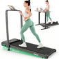 FUNMILY Upgrade Walking Pad Folding Treadmill with 12%/15% Incline & Handle Bar, 3.5HP Foldable Under Desk Compact Treadmills for Home/Office/Gym, 400+lb Capacity, Shock Absorption - color: Dark Black