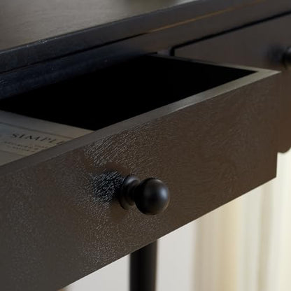 SAFAVIEH Home Collection Haven Matte Black 2-Drawer Small Console Table for Entryway, Living Room, Foyer - color: Matt Black