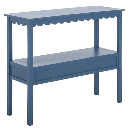 SAFAVIEH Home Collection Haven Blue Lower 2 Lower Drawer Console Table for Entryway, Living Room, Foyer - color: Blue