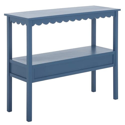 SAFAVIEH Home Collection Haven Blue Lower 2 Lower Drawer Console Table for Entryway, Living Room, Foyer - color: Blue