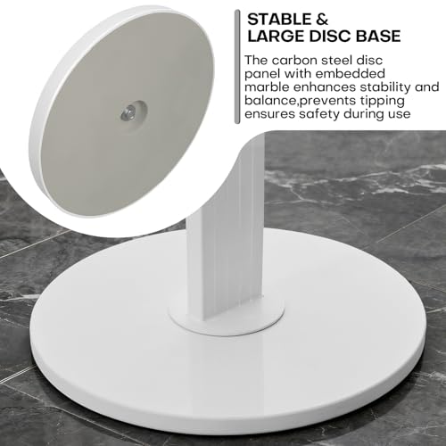 Coat Rack Freestanding Metal Coat Tree with 10 Hooks, White | Heavy Duty Standing Coat Rack, Stainless Steel Marble Base, Coat Hanger Stand for Bedroom Entryway Hallway, Hat, Bags - color: White