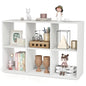 6 Cube Book Shelf, Modern Storage Bookcase with 6 Open Compartments, Open Back and Bottom Back Panels, Heavy Duty Storage Bookshelf for Living Room, Study, Office and Hallway, White
