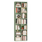 FOTOSOK 71'' Tall Bookshelf with 14 Cubes, 7 Tier Double Wide Bookshelf with 6 Adjustable Shelves, 19.6" Narrow Bookcase DVD/CD Media Storage Shelf, Space Saving Display Shelf Cabinet, Green - color: Green