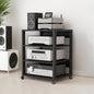 3/4/5 Tier Audio-Video Media Stand with Adjustable Shelves, Home Stereo System Entertainment Components Cabinet for Gaming, Meeting, Living, Recording Room, Black(50x40x69.5cm) - size: 50x40x69.5cm