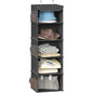 Simple Houseware 5 Shelf Hanging Closet Organizer, Dark Gray - color: Dark Gray, size: 5 Shelf