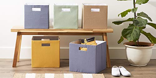 DII Collapsible Polyester Storage Cube, Solid, Lightweight and Durable, Large Square, 13x13x13, Honey Gold - color: Honey Gold, size: Large Square, 13x13x13"
