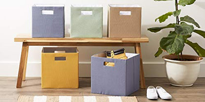 DII Collapsible Polyester Storage Cube, Solid, Lightweight and Durable, Large Square, 13x13x13, Stone - color: Stone, size: Large Square, 13x13x13"