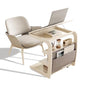 AQIMUELE Rolling Side Table, C Shaped End Table, C Table with 4 Wheels Solid Wood Small Rolling Desk with Adjustable Desktop,C Shaped End Table for Couch,Home Office(15.6" D x 23.6" W x 24.3" H) - color: White, size: 15.6"D x 23.6"W x 24.8"H, style: Moder