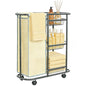 Narrow Laundry Cart with Wheels,3 Baskets and 45L Laundry Bag Metal Rolling Cart for Small Space,Laundry Room Organization and Storage for Bathroom Living Room Apartment Dorm