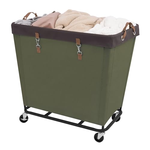 StorageWorks 320L Laundry Basket with Wheels, Rolling Hampers for Clothing - color: Green, size: 320L