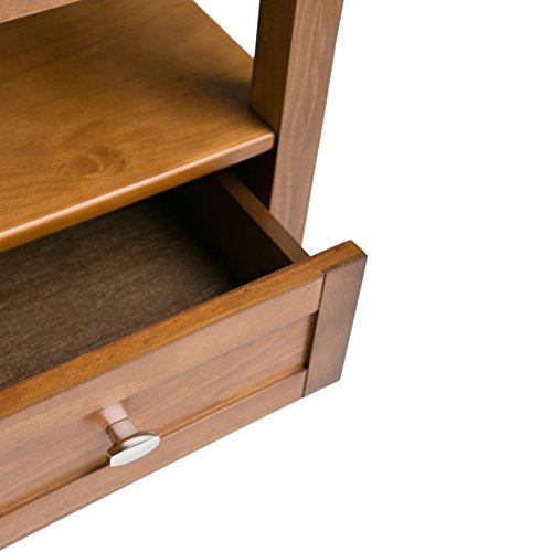 SIMPLIHOME Warm Shaker Solid Wood 20 inch Wide Rectangle Transitional End Side Table in Light Golden Brown for the Living Room and Bedroom - color: Light Golden Brown, size: 20 inch, style: End Table