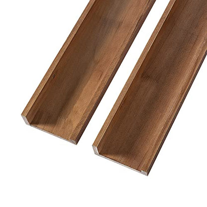 AZSKY Floating Nursery Book Shelves Light Fair Pale Walnut Rustic Picture Photo Ledge Shelves Wall Mounted Wooden Display Shelf for Bathroom Bedroom Kitchen 24 Inch Wall Shelves a Set of 2 - color: Light Walnut, size: 24in set 2