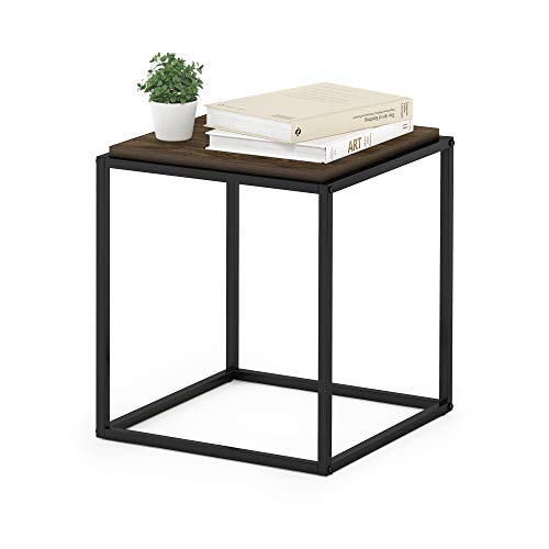 Furinno Moretti Cube Modern Stackable End Table Shelf, Columbia Walnut - color: Columbia Walnut, size: Stackable Cube