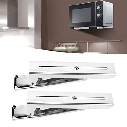 Stainless Steel Microwave Mount Bracket, Wall Shelf Microwave Oven Bracket Microwave Oven Wall Mounted Stand Holder Rack Bracket