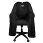 The Original Office Chair Blanket by SnuggleBack; Cozy Comfy Office Desk Chair Wrap Attaches for Hands-Free Warmth. Stay Warm In The Winter or Summer. (Black Pattern Fleece) - color: Black Pattern Fleece