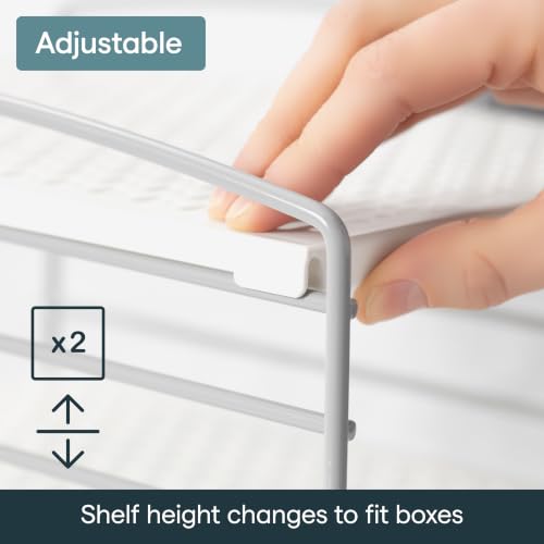 YouCopia UpSpace Adjustable Box Organizer for Foil Wrap and Kitchen Cabinet Storage, Original, White - size: Small Classic