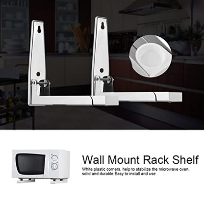 Stainless Steel Microwave Mount Bracket, Wall Shelf Microwave Oven Bracket Microwave Oven Wall Mounted Stand Holder Rack Bracket